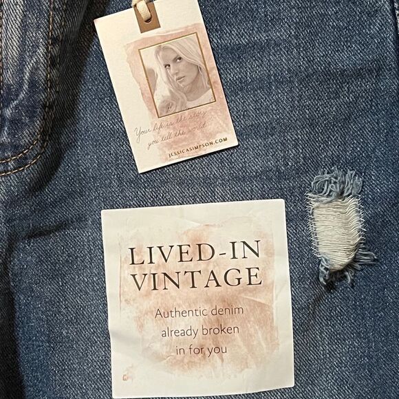 Jessica Simpson Womens Burbank Vintage High Rise Blue Jeans Light Wash Sz 26 NWT - Picture 7 of 8